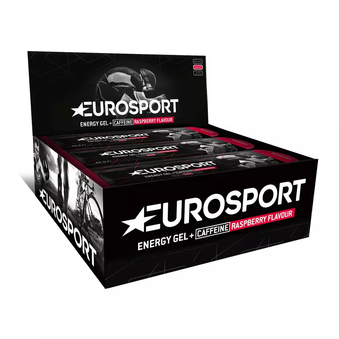 EUROSPORT energy gel NUTRITION raspberry + caffeine 40g 20 pieces E0036