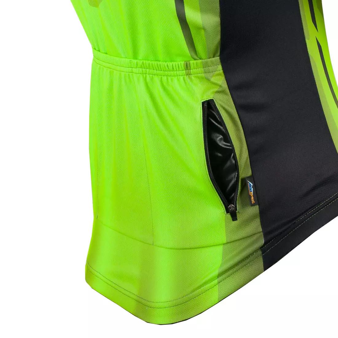 KAYMAQ DESIGN M37 men's cycling jersey, fluo green