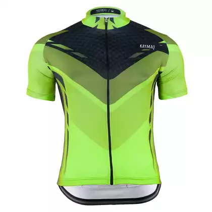 KAYMAQ DESIGN M37 men's cycling jersey, fluo yellow