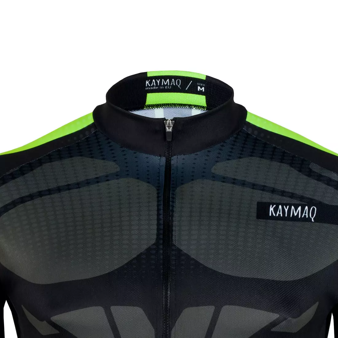 KAYMAQ DESIGN M63 men's cycling jersey, fluo yellow