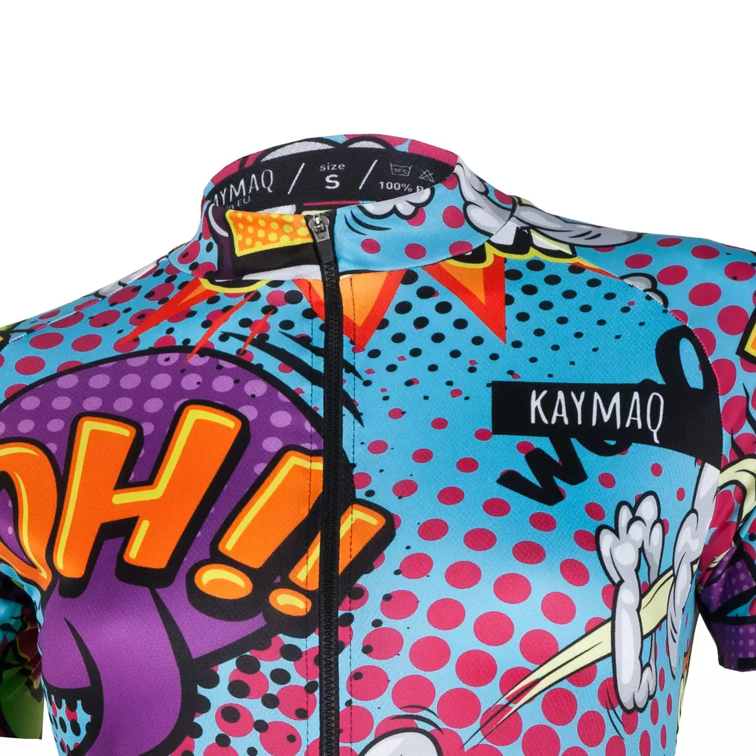 KAYMAQ DESIGN W27 Women's cycling short sleeve jersey, blue