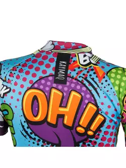 KAYMAQ DESIGN W27 Women's cycling short sleeve jersey, blue