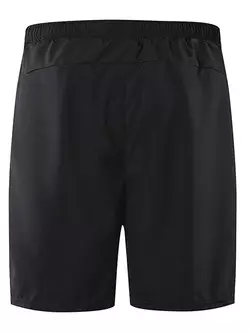 WOSAWE BL123-B men's 2-in-1 running shorts, black