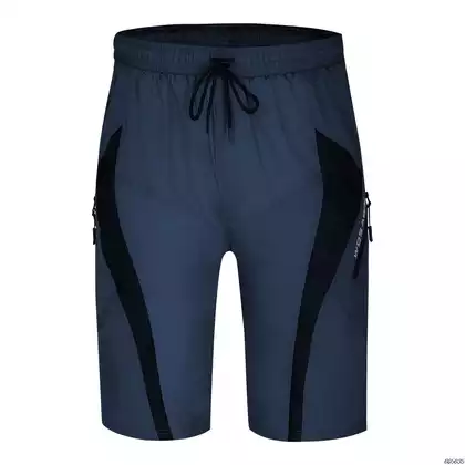 WOSAWE BL138-Q men's MTB cycling shorts with gel pad, navy blue