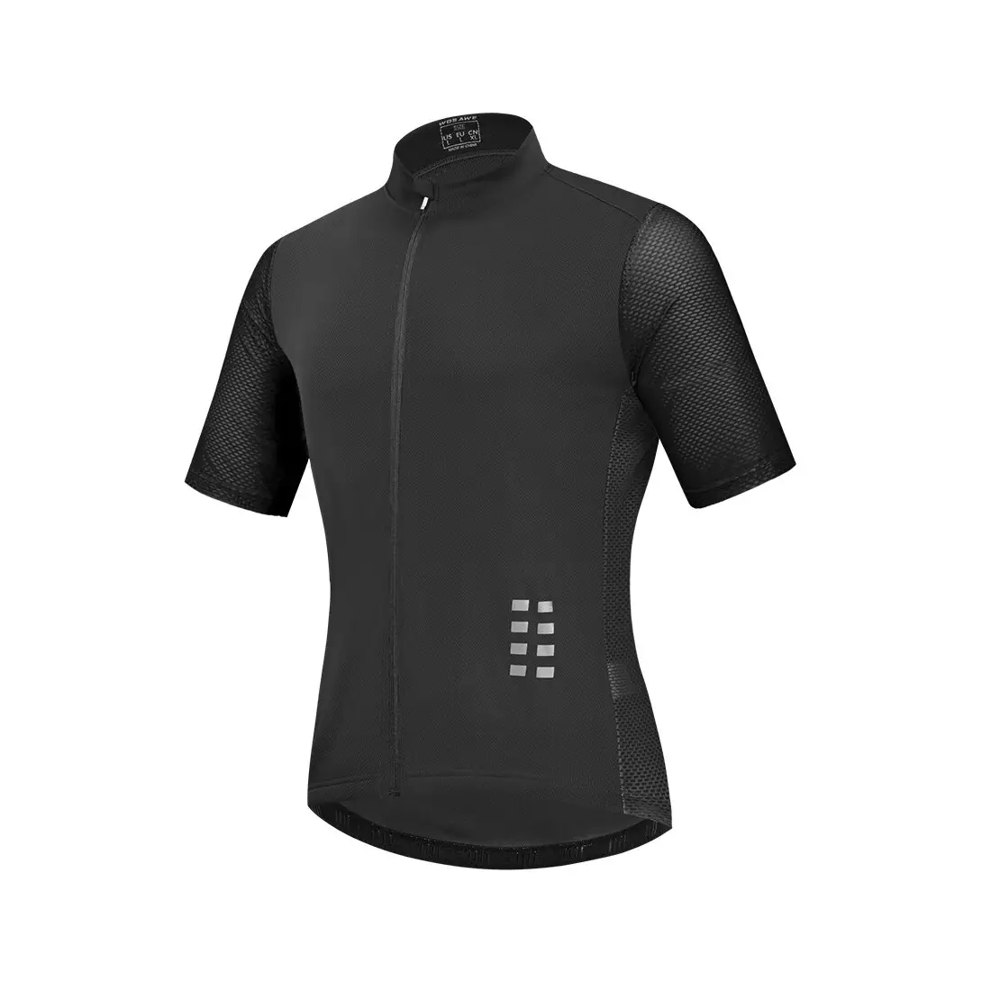 WOSAWE BL247-B men's short sleeve cycling jersey, black