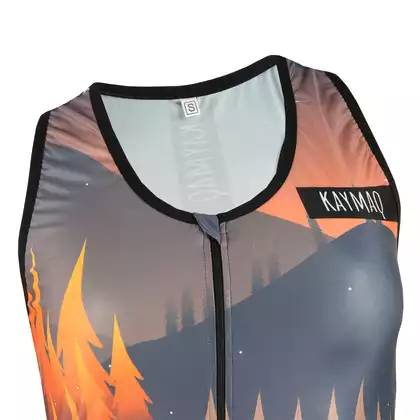 KAYMAQ DESIGN W19 women's sleeveless cycling t-shirt
