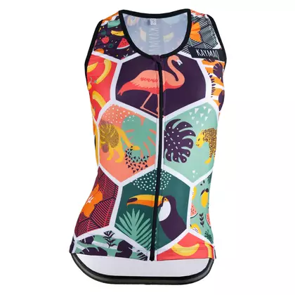 KAYMAQ DESIGN W21 women's sleeveless cycling t-shirt