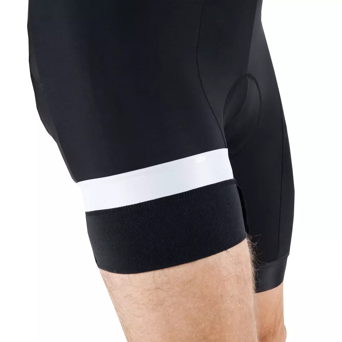 [Set] KAYMAQ DESIGN men's insulated cycling shorts with braces KYBT34, black + DEKO insulated bicycle legs D-ROBAX, black