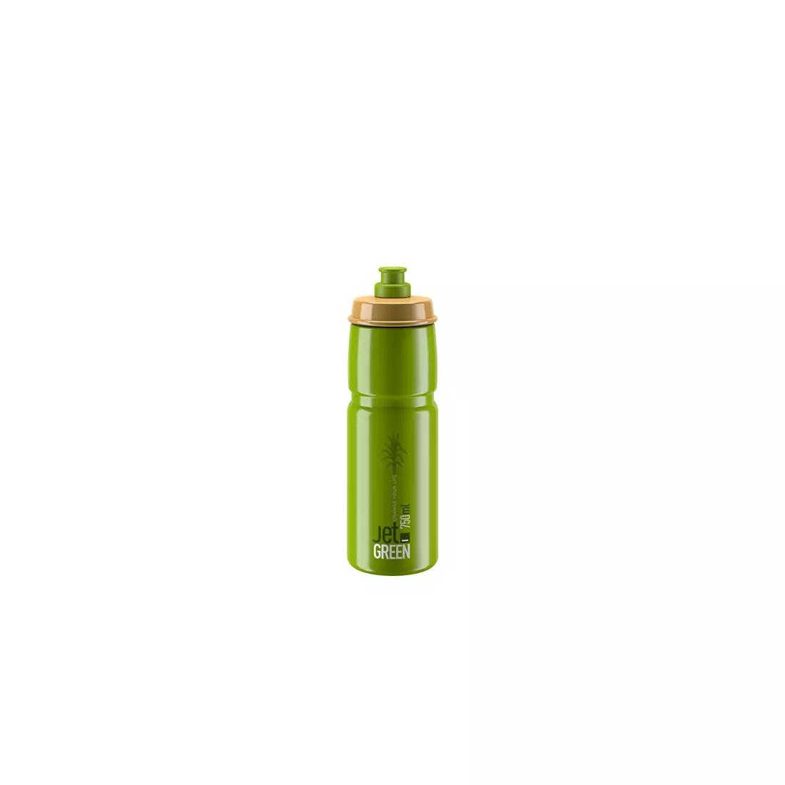 Elite bicycle water bottle Jet Green Olive White logo 750ml EL0202001