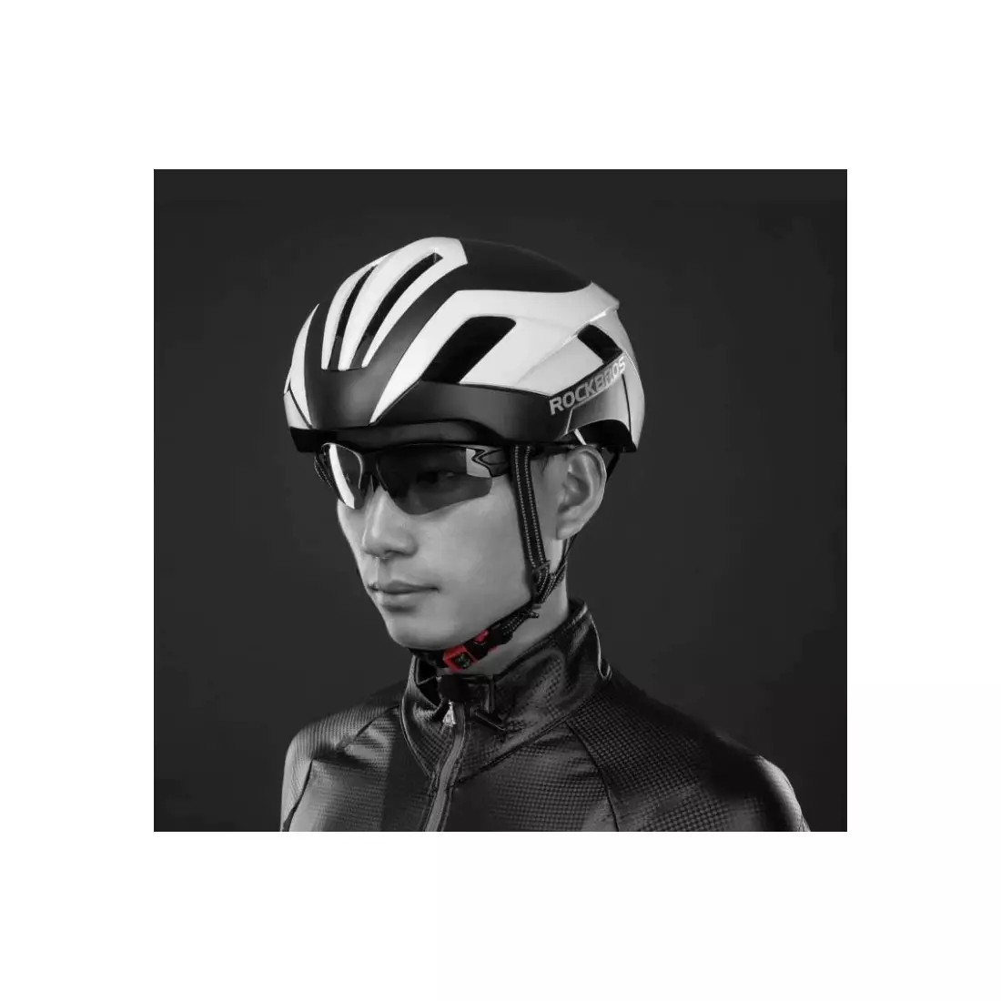 Rockbros Road bike helmet  black-white TT-30-W