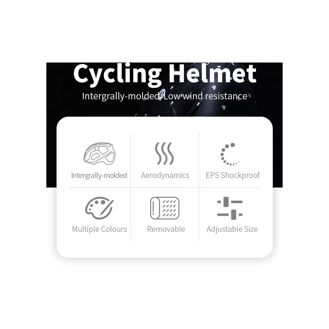 Rockbros Road bike helmet, grey HC-58TI