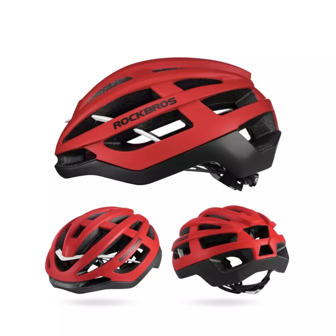 Rockbros Road bike helmet, red HC-58RB