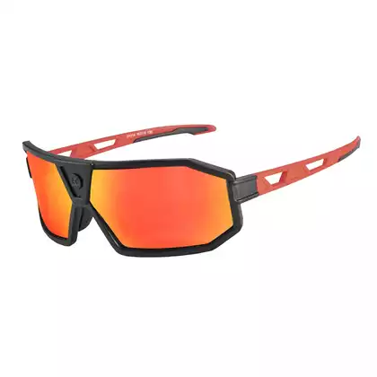 Rockbros SP214BK bicycle / sports glasses with polarized lens black-red