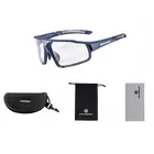 Rockbros SP216BL bicycle / sports glasses with photochrome navy blue