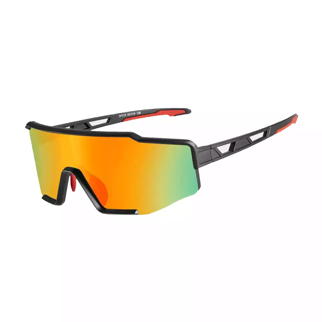 ROCKBROS Polarized Cycling Black Full Frame Sports Glasses with Blue Lense 
