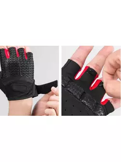 Rockbros cycling gloves short finger, schwarz-red S169BR
