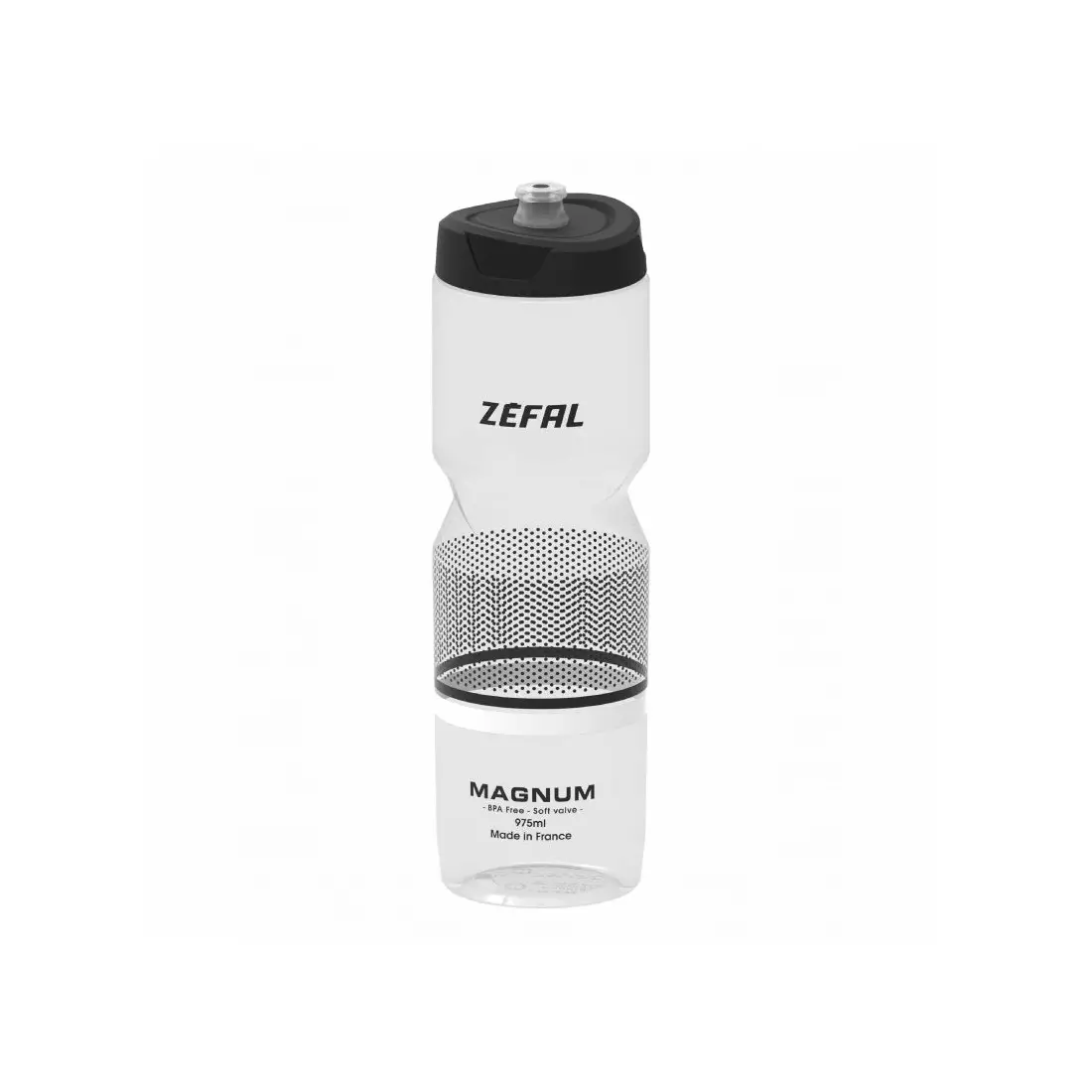ZEFAL bicycle water bottle MAGNUM Soft-Cap-TRANSLUCENT 1L black