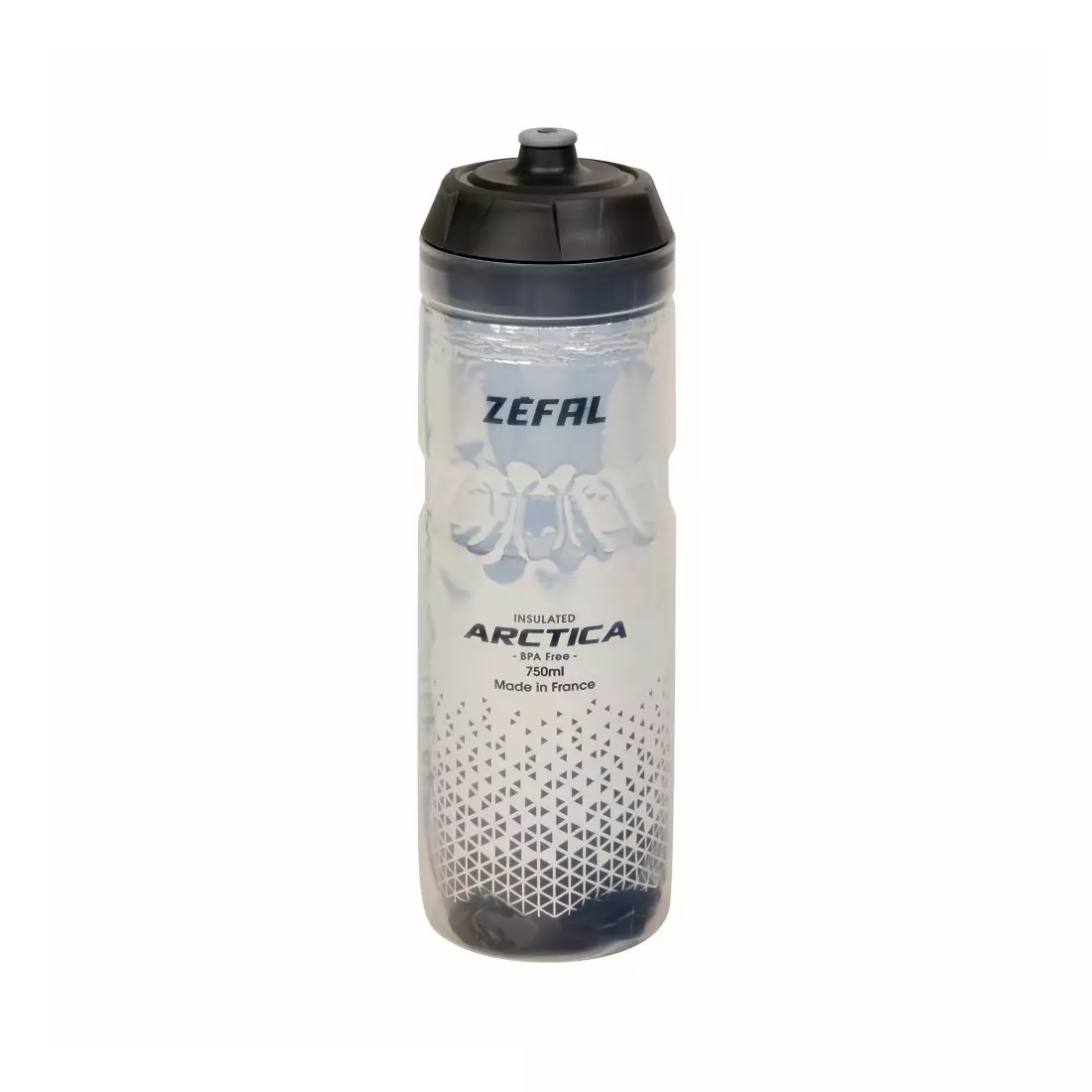 ZEFAL thermal bicycle water bottle ARCTICA 75 0,75L silver/black