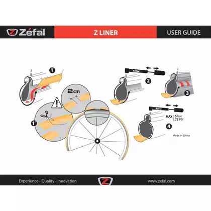 26" 27.5"  29” Inch/ 50 mm ZEFAL Z-Liner Puncture Prevention Tape Purple 