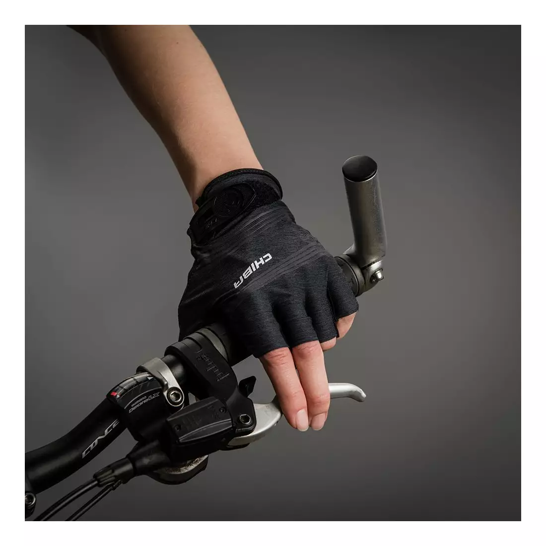 CHIBA LADY SUPER LIGHT women's cycling gloves, gray-black 3090220