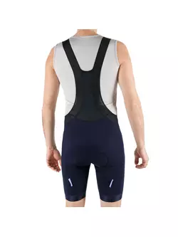 KAYMAQ DESIGN KYB-0012 cycling shorts for men with suspenders, Navy blue