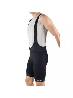 KAYMAQ DESIGN KYB-0012 cycling shorts for men with suspenders, black