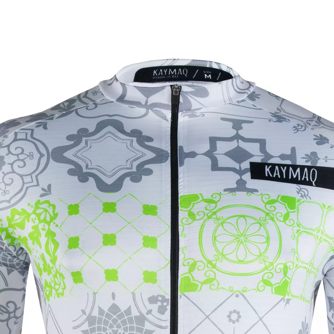 KAYMAQ DESIGN M60 Men bike t-shirt white-fluor