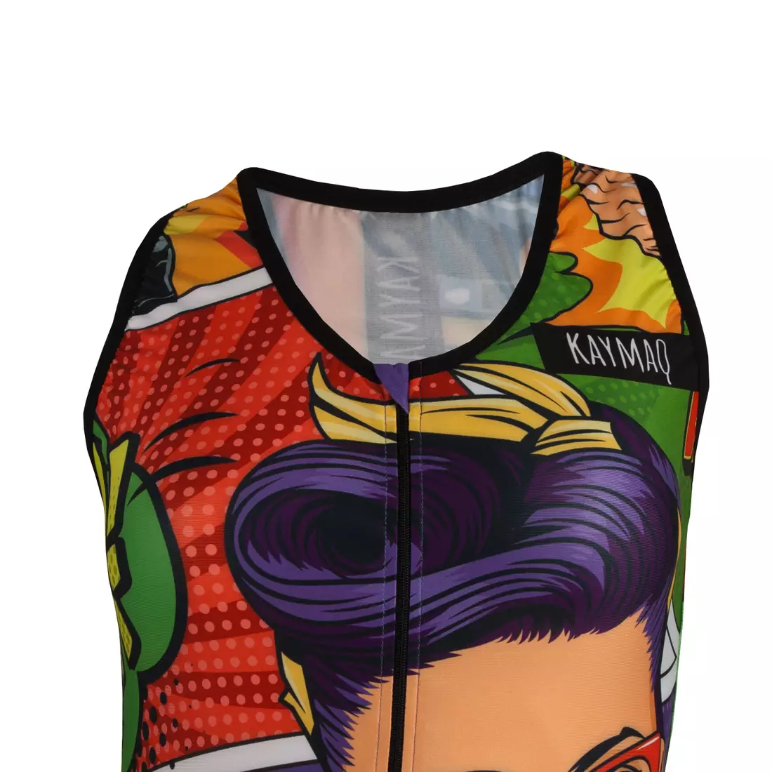 KAYMAQ DESIGN W26 women's sleeveless cycling t-shirt