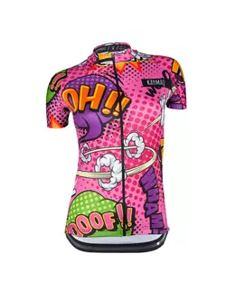 KAYMAQ DESIGN W27 Women's cycling short sleeve jersey, pink