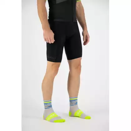 ROGELLI men's cycling socks STRIPE yellow fluorine