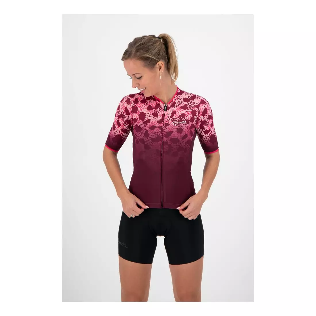 ROGELLI Women's cycling jersey ANIMAL maroon