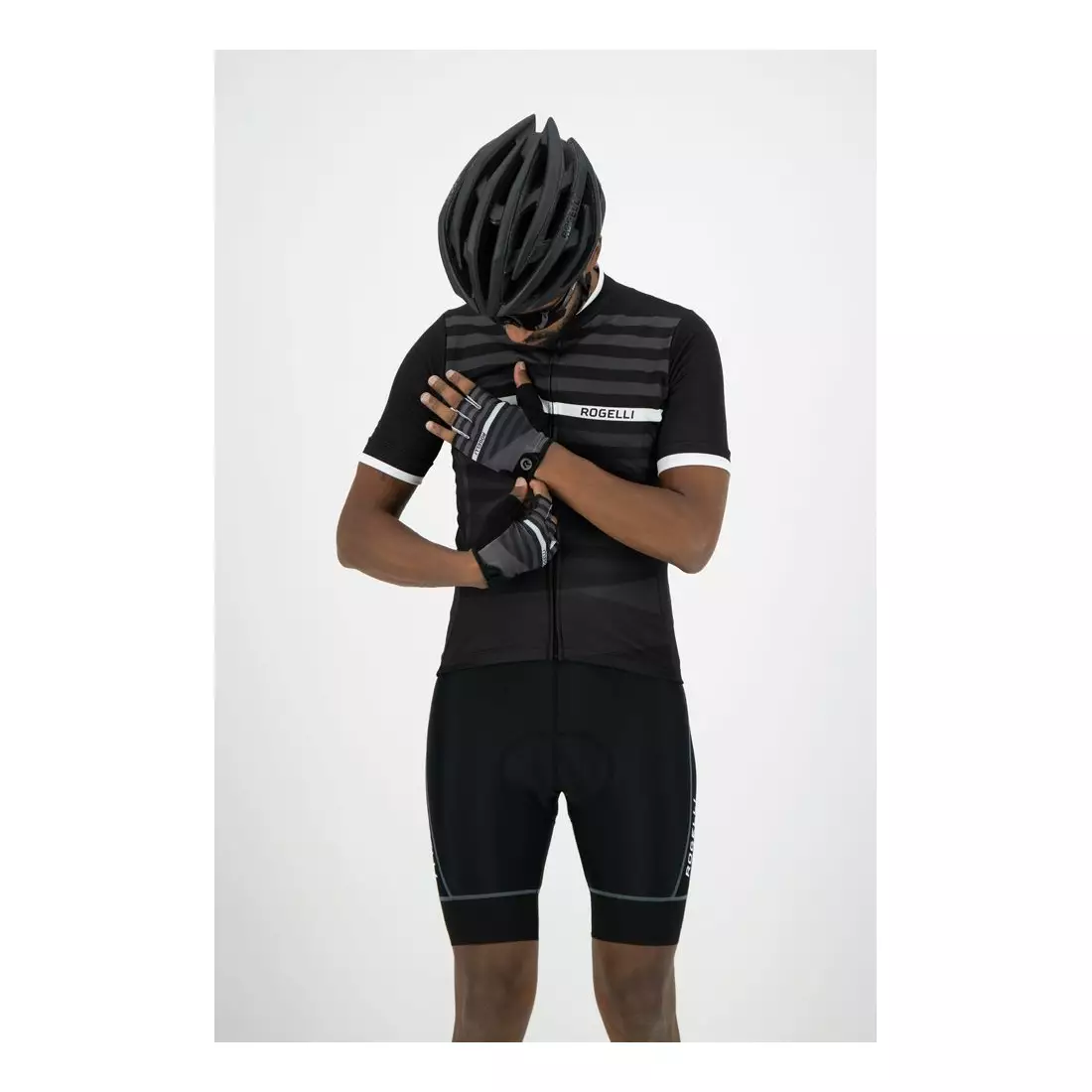 ROGELLI men's cycling gloves STRIPE black 006.310