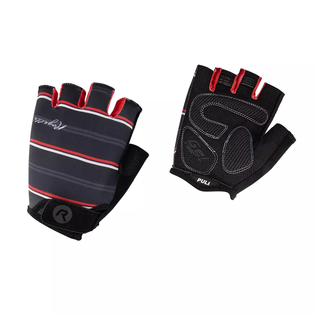 ROGELLI women's cycling gloves STRIPE red/black 