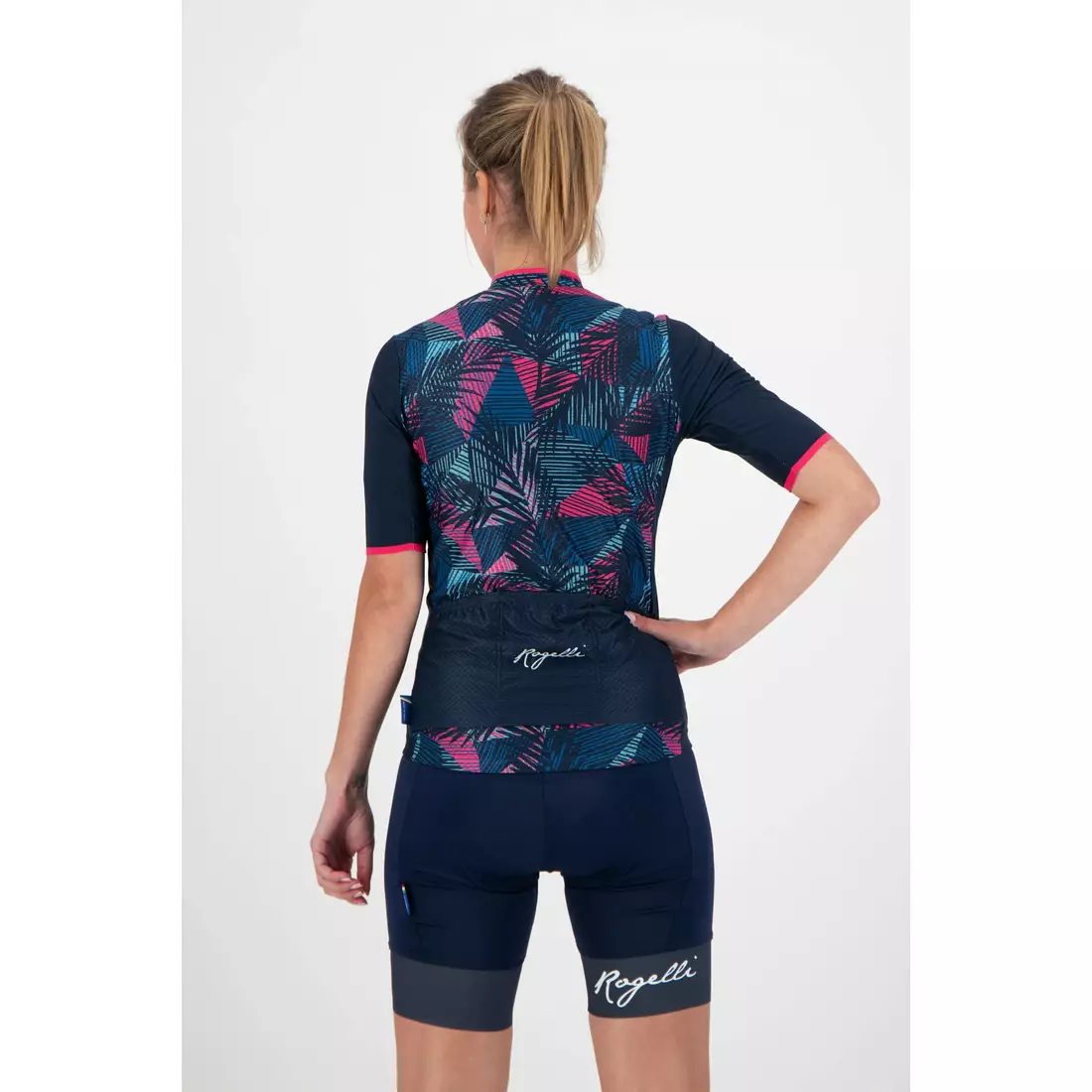 ROGELLI women's cycling jersey LEAF blue 010.085