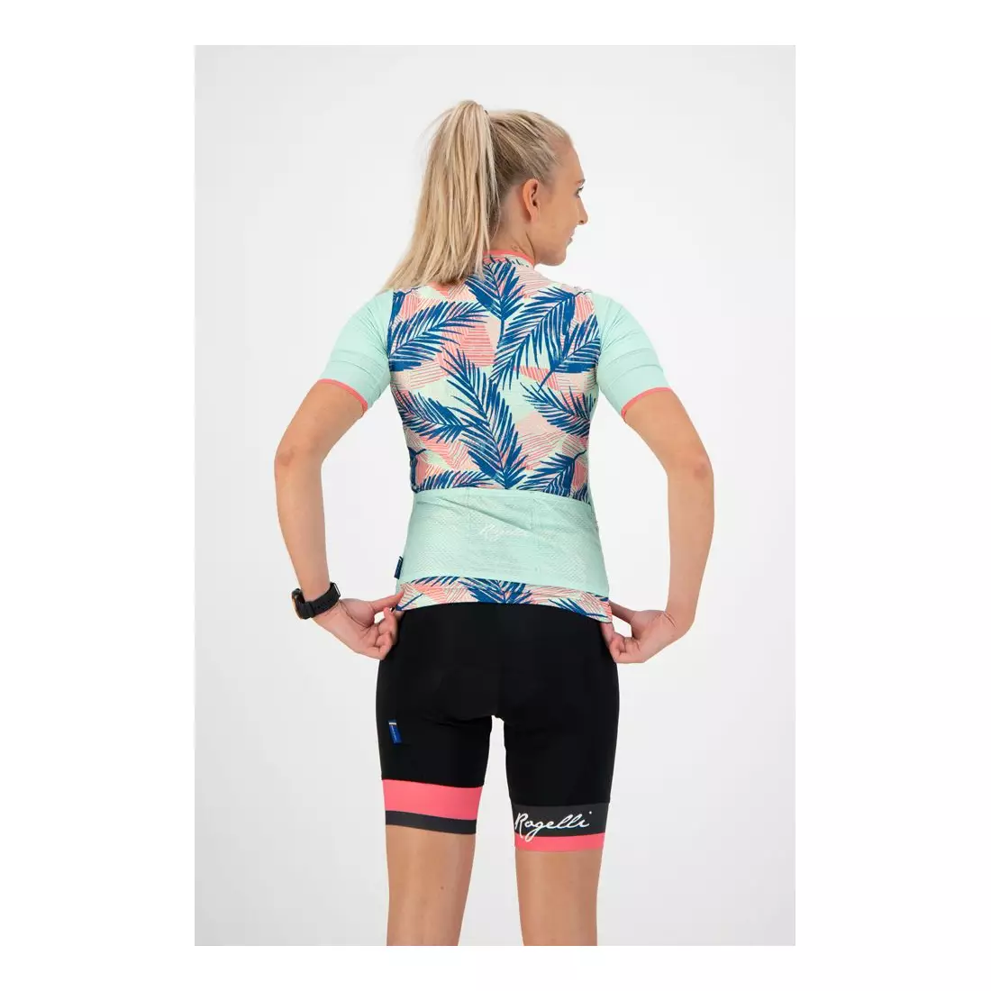 ROGELLI women's cycling jersey LEAF mint 010.087