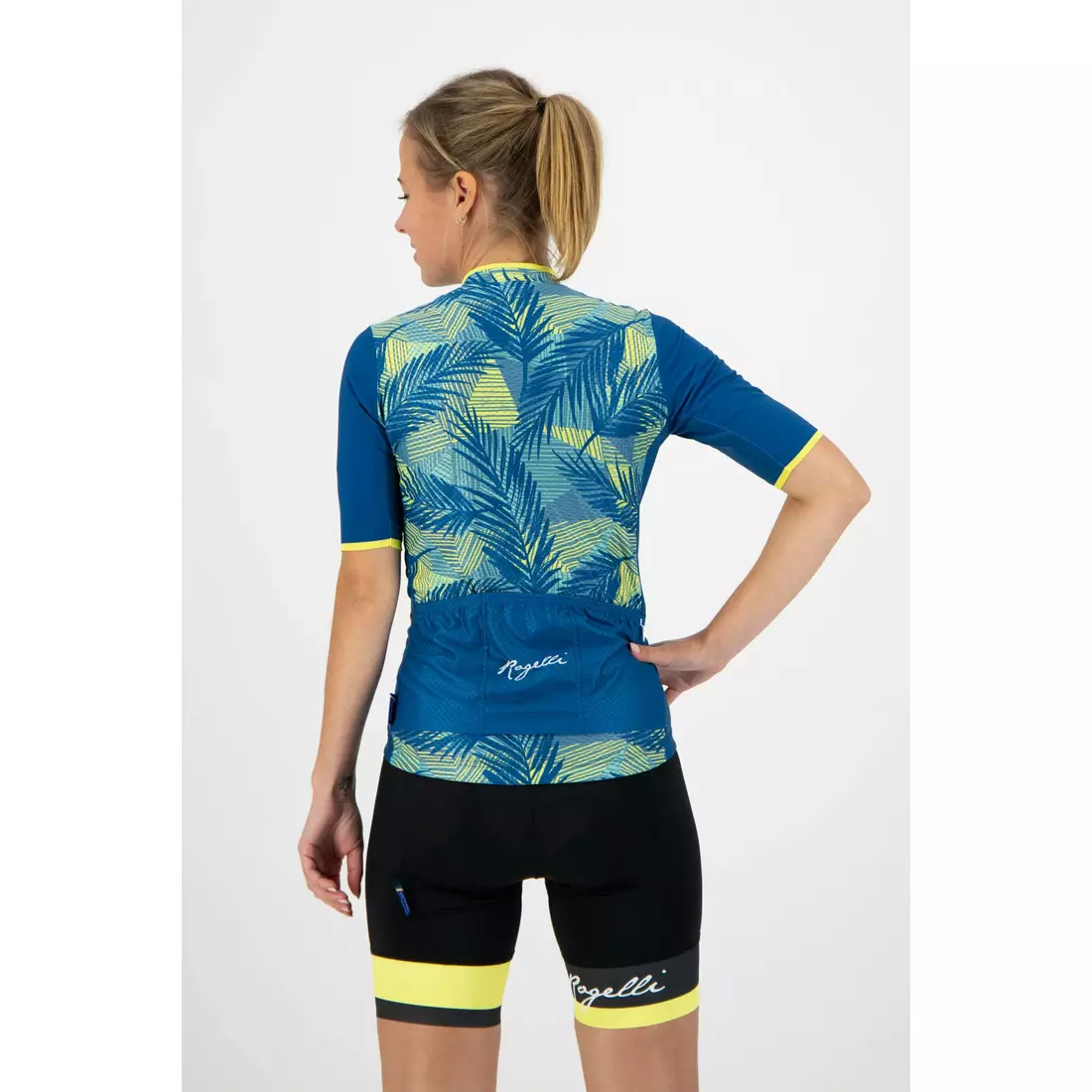 ROGELLI women's cycling jersey LEAF turquoise 010.086