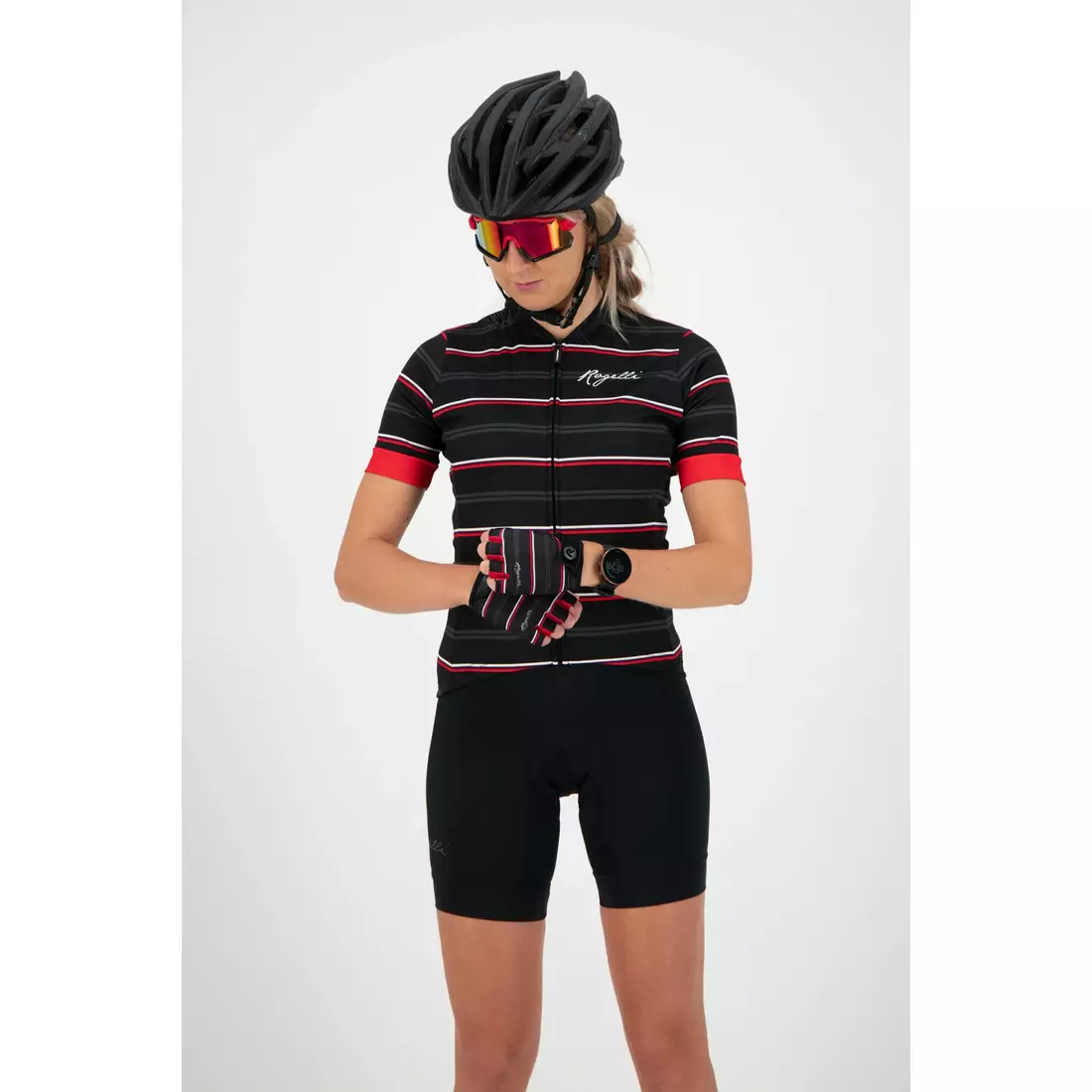 ROGELLI women's cycling jersey STRIPE black 010.146