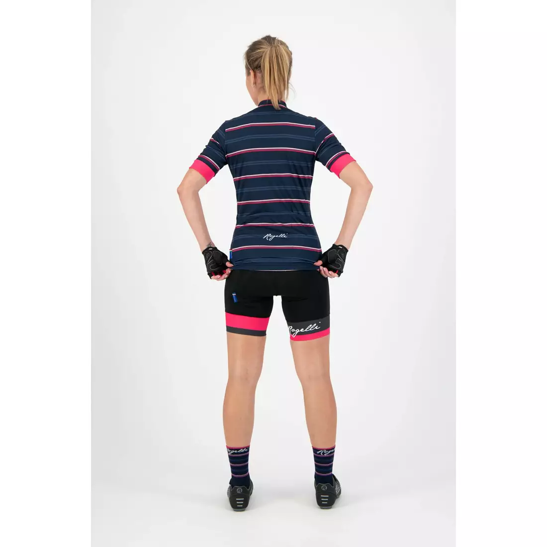 ROGELLI women's cycling jersey STRIPE navy blue 010.148