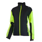 ROGELLI RUN ELVI - ultralight women's rain jacket, black-fluor