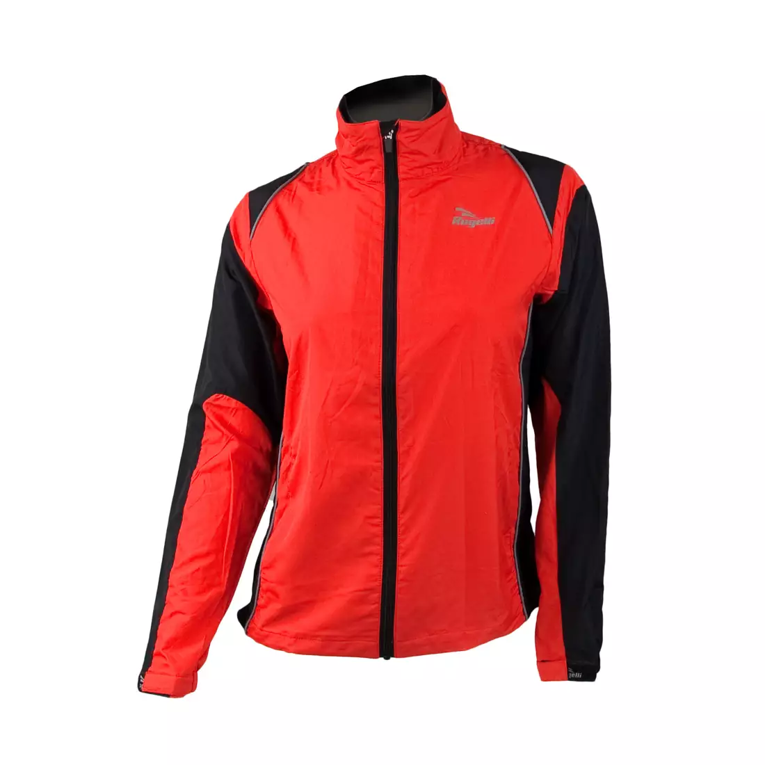 ROGELLI RUN ELVI - ultralight women's rain jacket, red-black