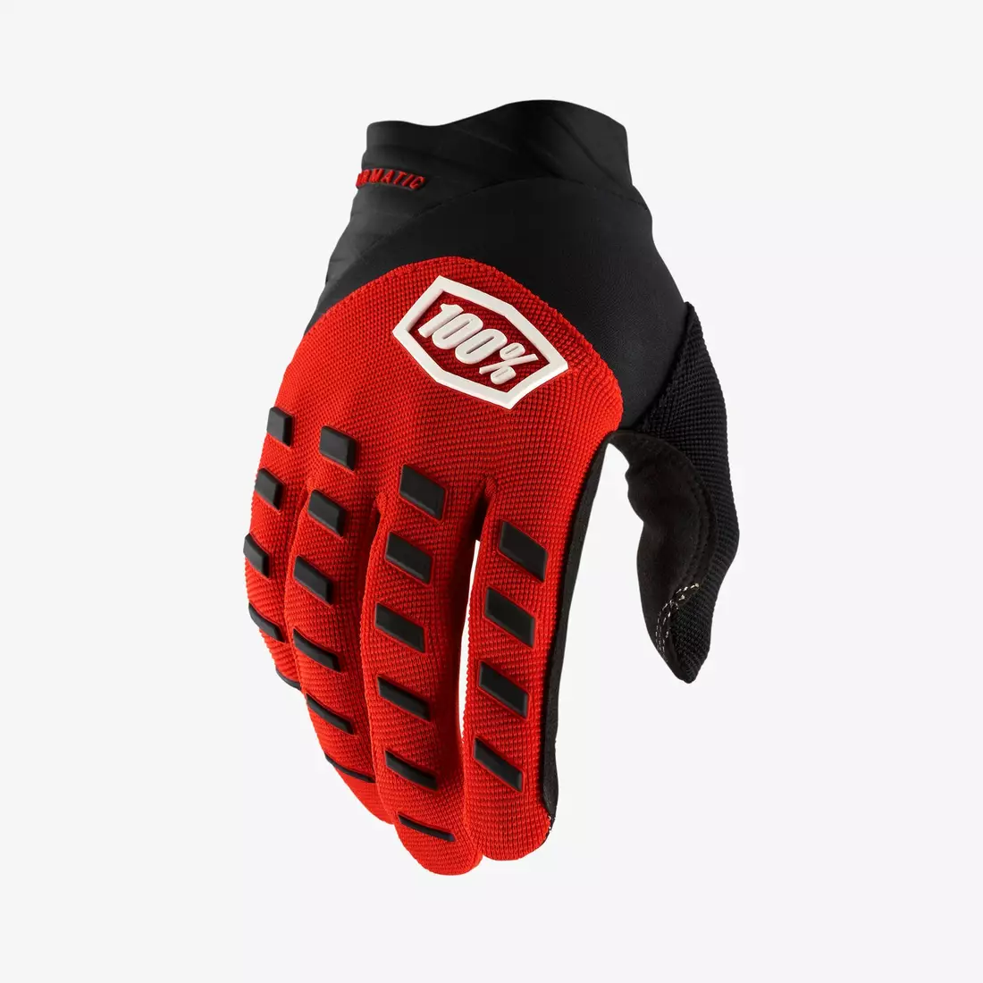 100% AIRMATIC Cycling gloves, black and red