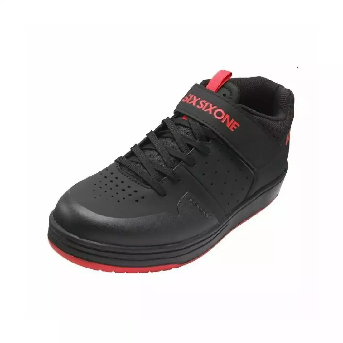Black / Red SixSixOne Filter Flat Cycling Shoes 