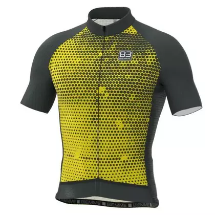 BIEMME men's cycling jersey PORDOI black yellow