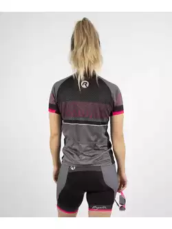 ROGELLI Women's cycling jersey, BELLA, gray-black, 010.159