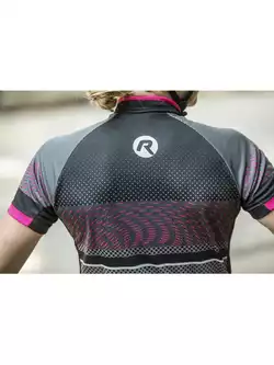 ROGELLI Women's cycling jersey, BELLA, gray-black, 010.159