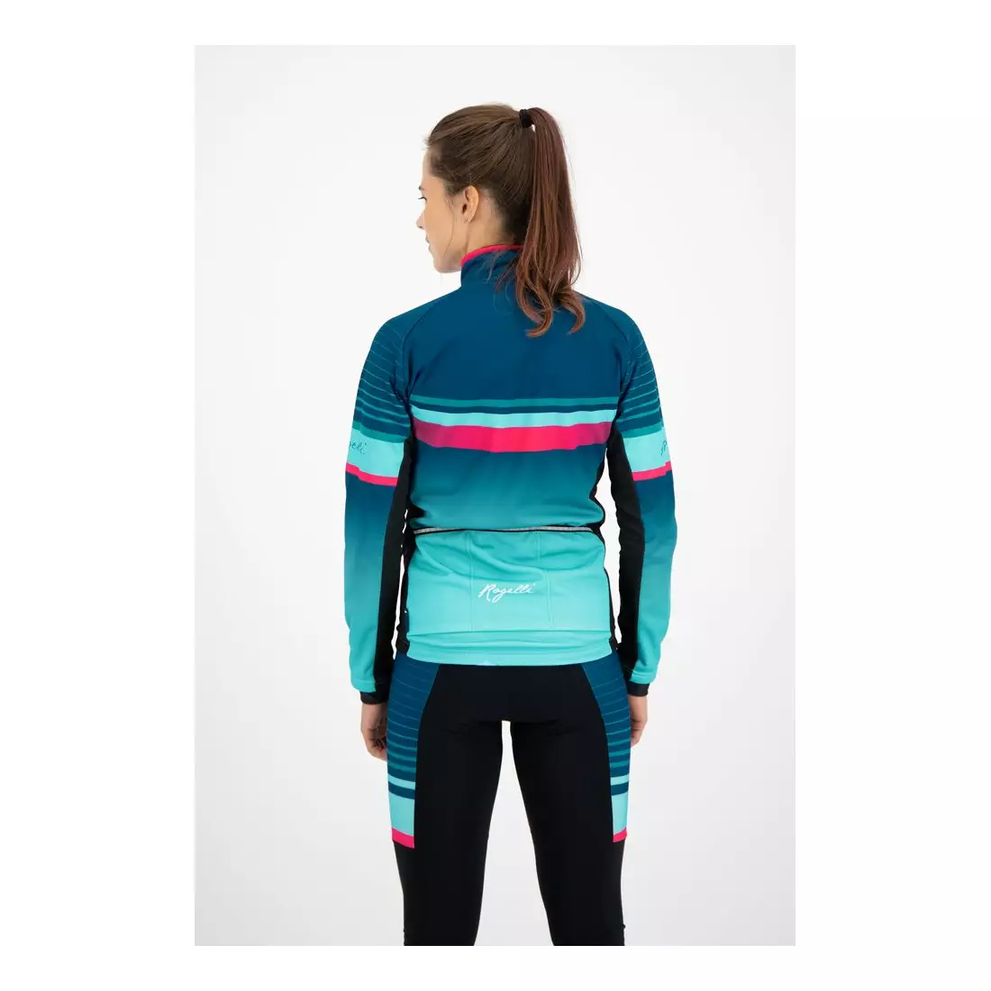 ROGELLI Women's winter cycling jacket IMPRESS blue-pink