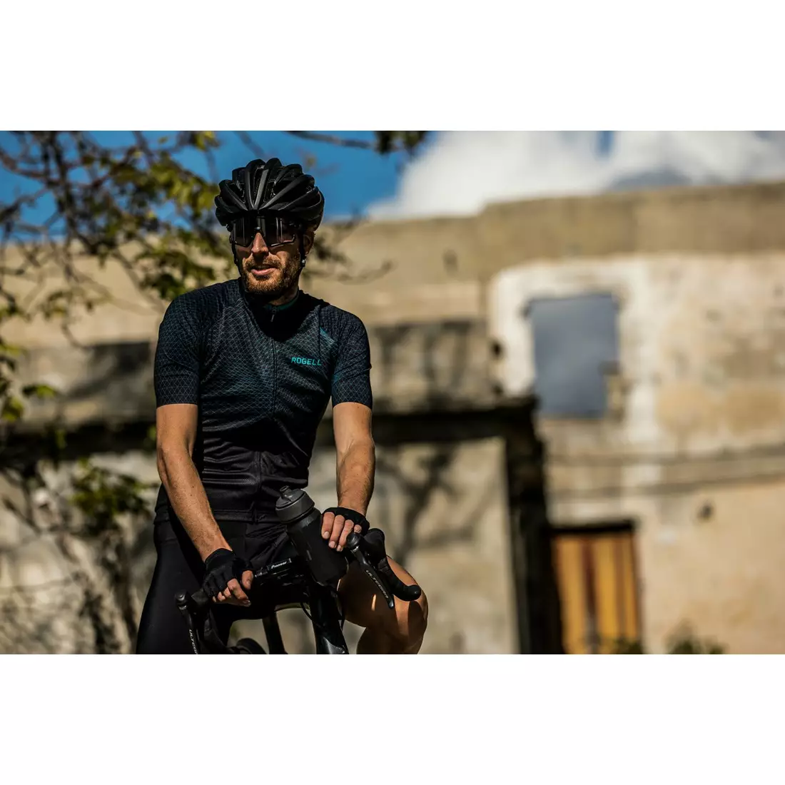 ROGELLI men's bicycle t-shirt WEAVE black/green 001.331