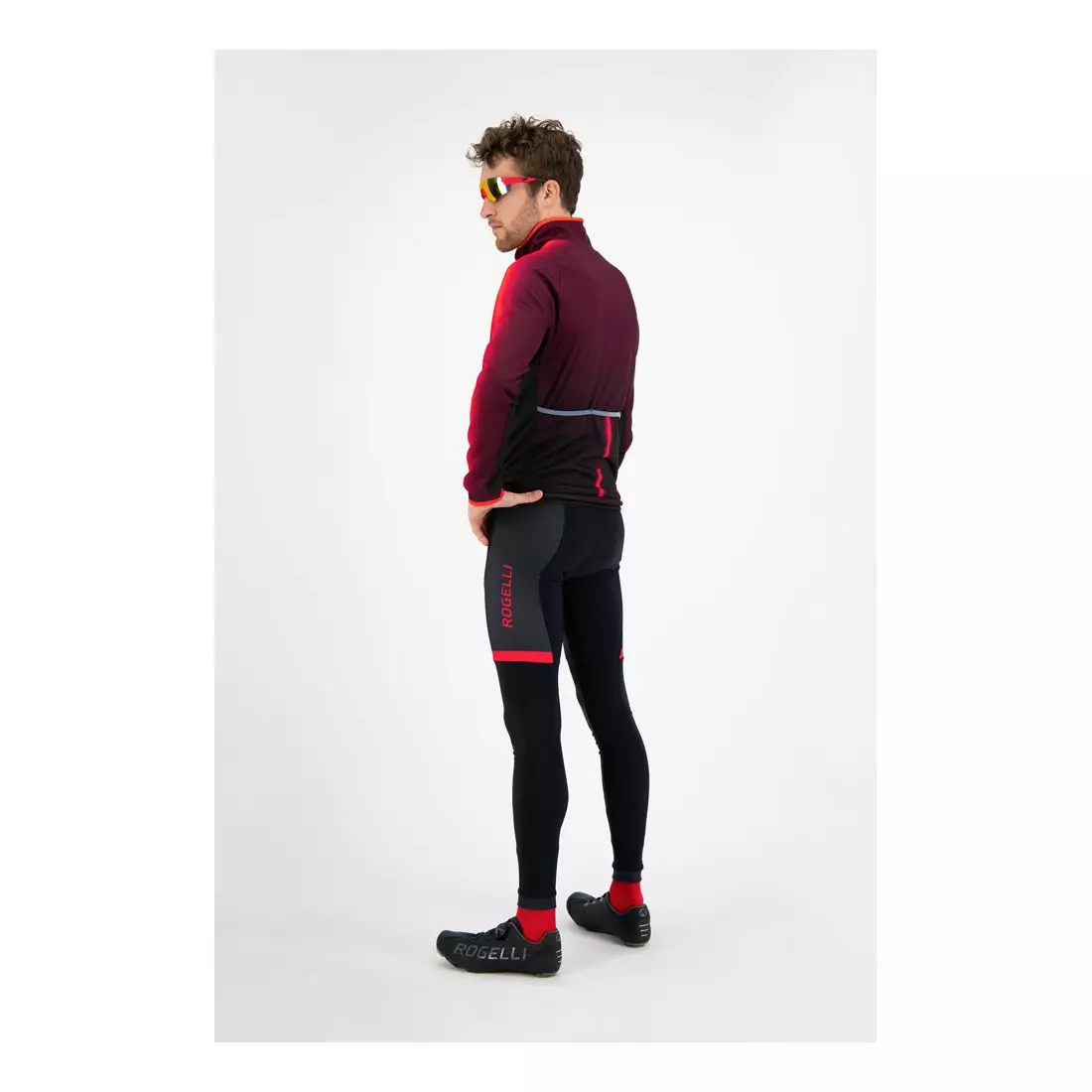 ROGELLI men's bicycle trousers with braces FUSE red