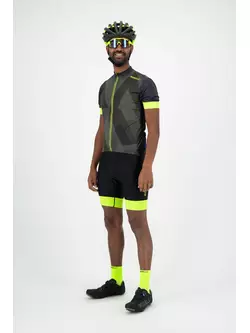ROGELLI men's cycling shorts with suspenders FLEX yellow fluorine