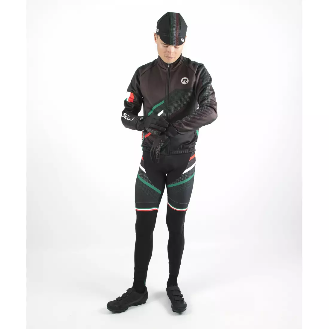 ROGELLI men's insulated cycling trousers with braces TEAM 2.0 black